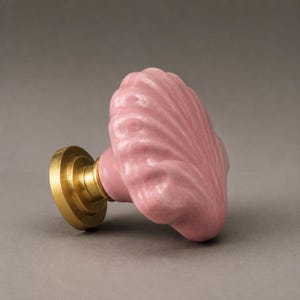 Coastal Scallop Drawer Accent, Decorative Furniture Knob, Cottage Wardrobe Detail in Three Colors