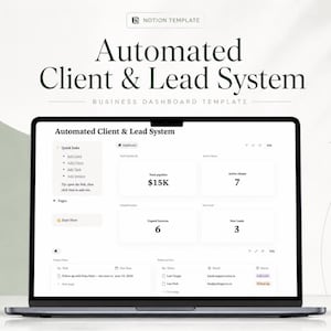 Notion CRM + AI Email Automation | Automated Lead Follow-up System | Client Tracker | Freelancer Template