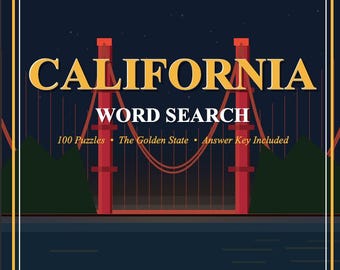Sopas de letras de California: 100 crucigramas, ciudades, Hollywood, playas (descarga en PDF)