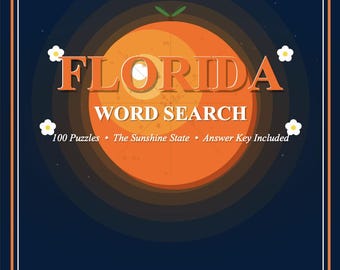 Florida Word Search Puzzles – 100 Puzzles, Cities, Beaches, Culture (PDF Download)