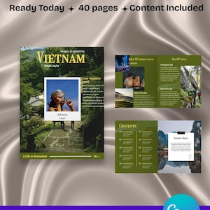 Custom Travel Magazine Template | Fully Editable Canva Item for Solo Travelers & Explorers