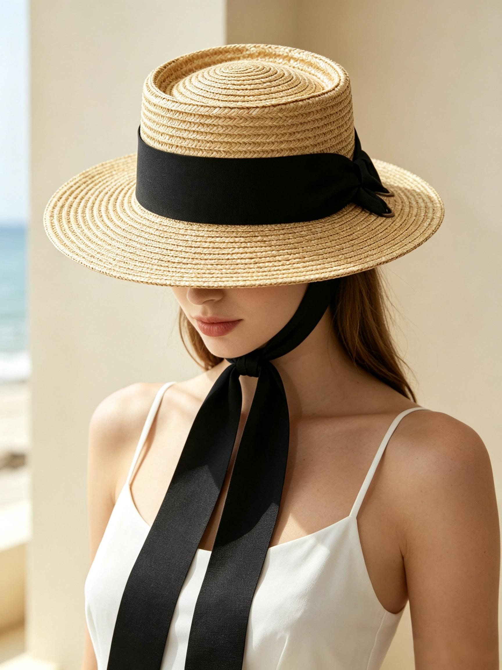 Straw Boater Hats With Ribbon - Etsy
