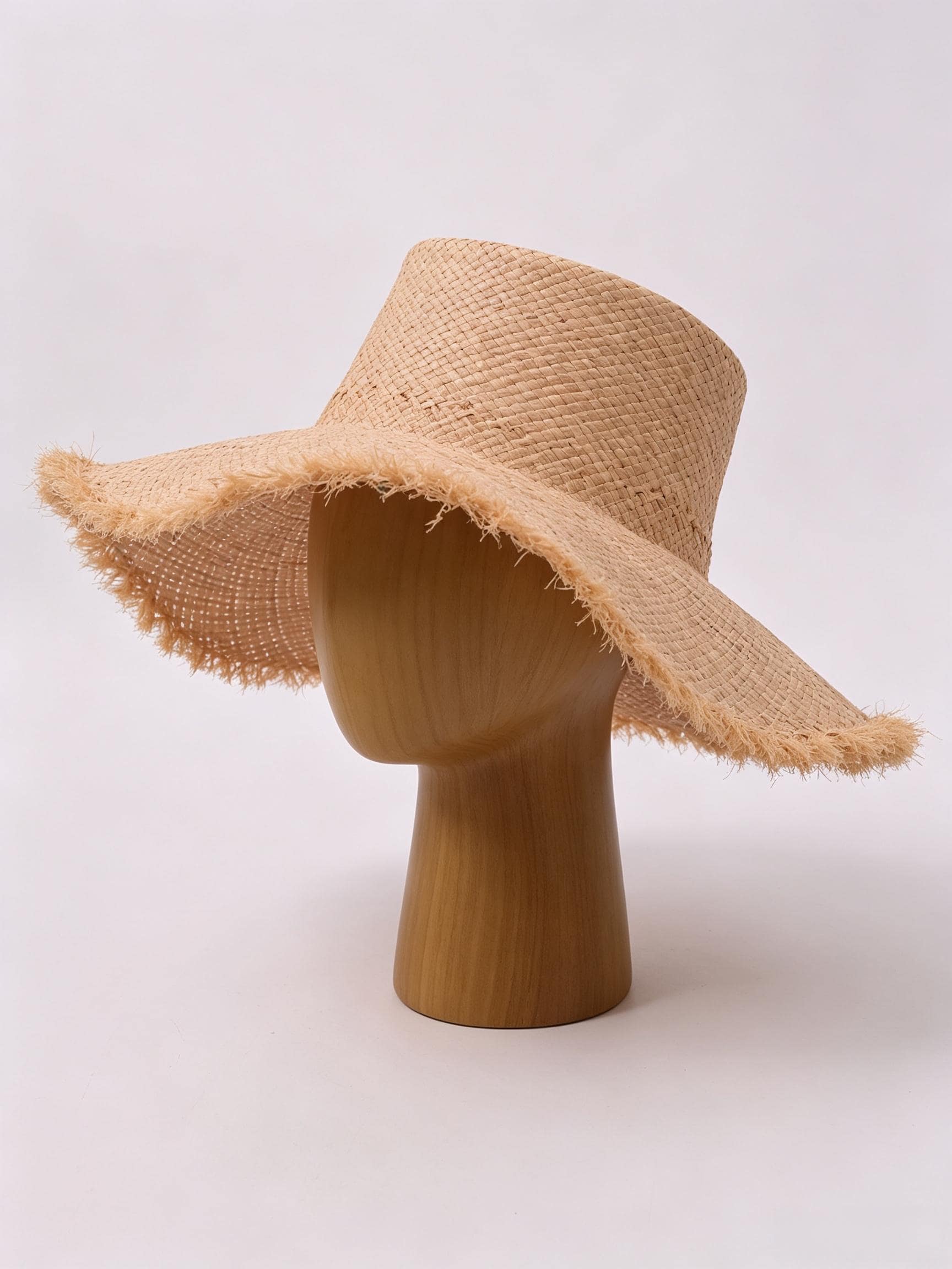 Raw Edge Straw Hat - Etsy