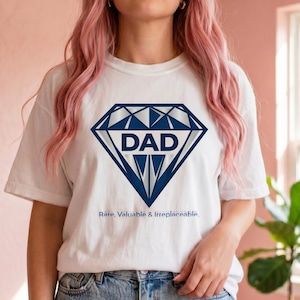 Diamond Dad PNG, Father's Day Sublimation Design, Rare Valuable Irreplaceable Dad Shirt PNG, DTF Transfer Dad Gift, Instant Download