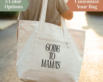 Bolsa de viaje infantil personalizada para familias mixtas, bolsa de custodia, bolsa de fin de semana, bolsa de visita, bolsa de lona de algodón para niños