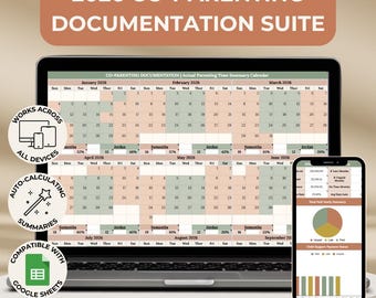 Co Parenting Documentation Suite Google Sheets Custody Parenting Time Log Shared Expense Incident Medication Tracker