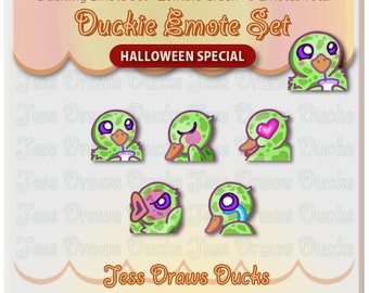 Zombie Green Duckies for Twitch and Discord - 5 emotes