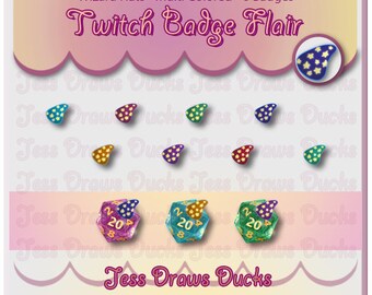 8 Wizard Hats, Twitch Sub Badge Flair