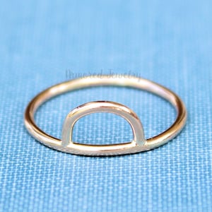 Sunrise Ring, Rose Gold Filled Sun Ring, Midi Ring, Sun Jewelry, Stacking Ring, Gold Ring, Rainbow Ring, Arc Ring, Arch Ring, Gold Sunset