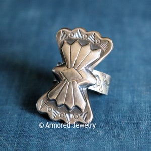 Sterling silver butterfly concho ring, southwest jewelry, southwestern ring, concho jewelry, western jewelry, western ring, silver concho