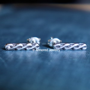 Sterling Silver infinity ear climber stud earrings, climbing earrings, climber earrings, silver climber jewelry, silver rope climbers