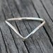 Silver Chevron Ring, Dainty Ring, Layered Ring, Stackable Stacking ...