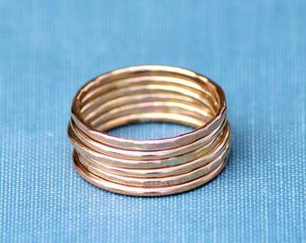 Skinny Rose Gold Ring, Layering rings, Stacker ring, Stacking ring, Dainty Simple ring, minimalist ring, minimalist jewelry, midi gold rings
