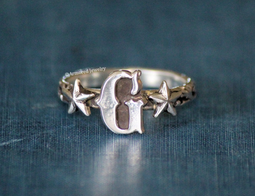 Sterling Silver Vintage Western Initial Ring, Rancher Brand Jewelry ...