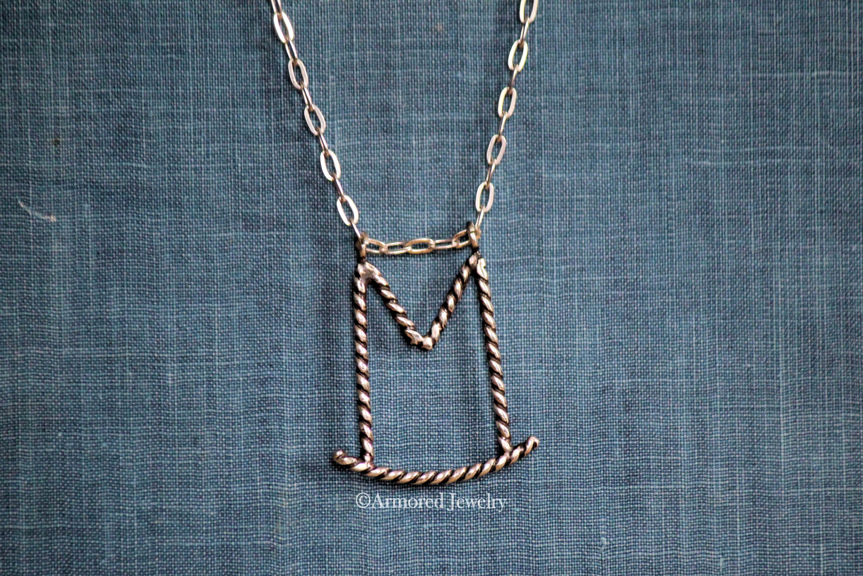Pendant Ranch Sign Sterling Silver Custom Ranch Cattle Brand Pendant Neckace, Cattle Brand ...