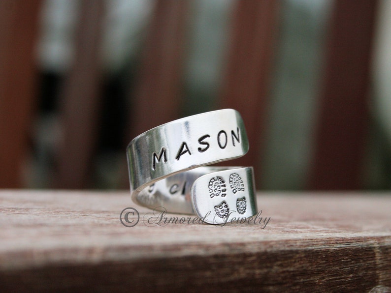 Sterling Silver Personalized Military Ring Deployment Army Etsy