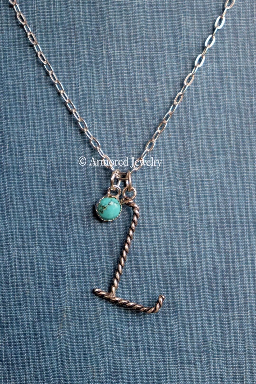 Pendant Ranch Sign Sterling Silver Ranch Branding Iron Brand Initial Charm Neckace ...