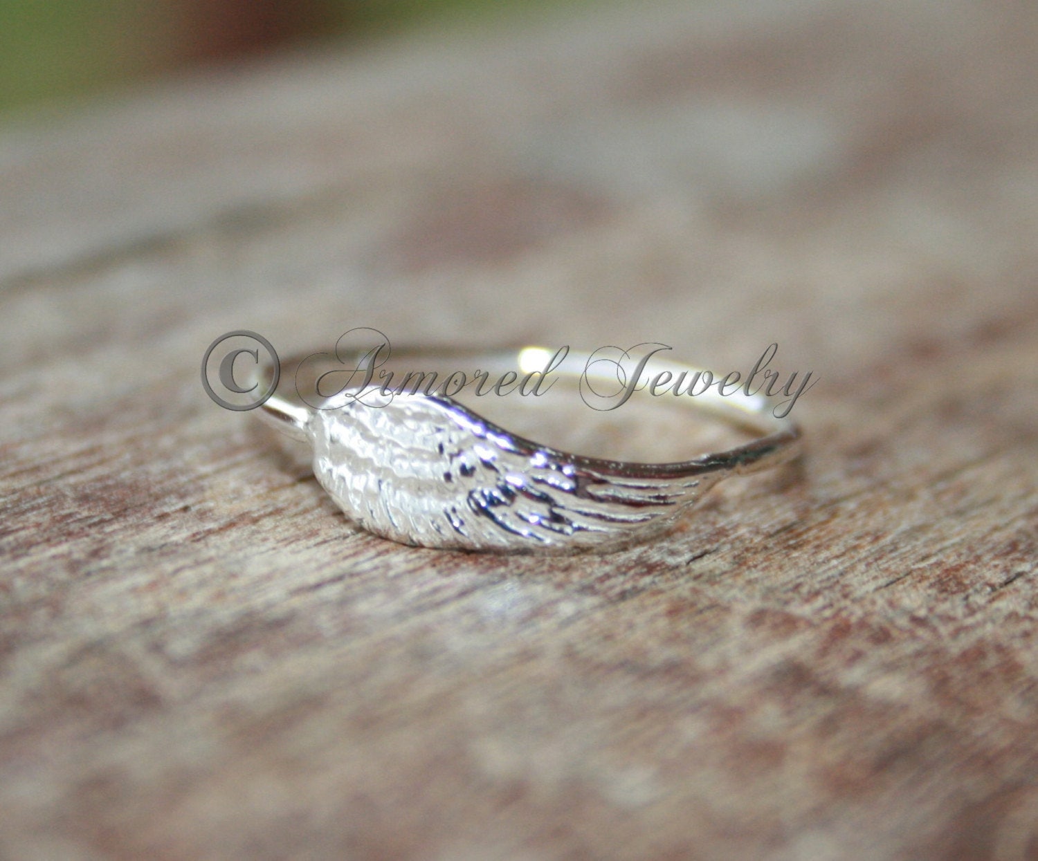 Angel Wing Ring 2 Sterling Silver Angels Wing Ring Delicate
