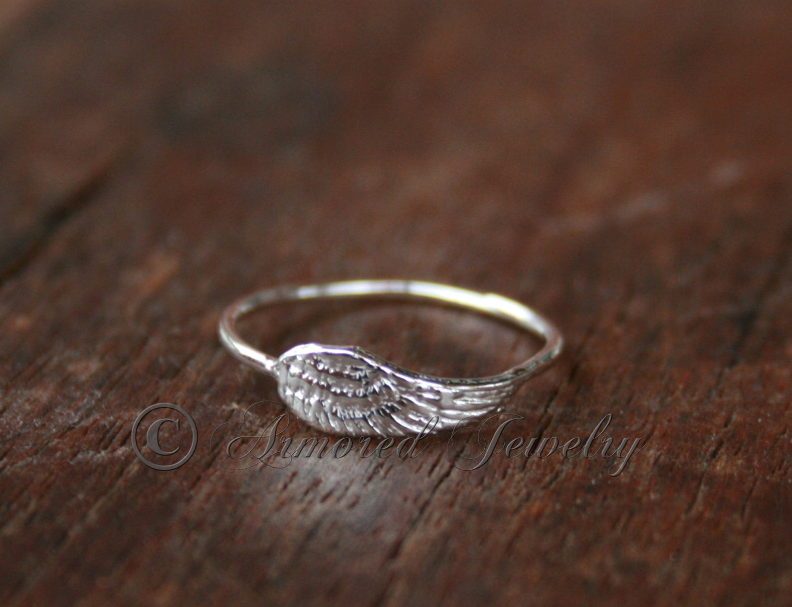 Angel Wing Ring 2, Sterling Silver Angels Wing Ring, Delicate Dainty ...