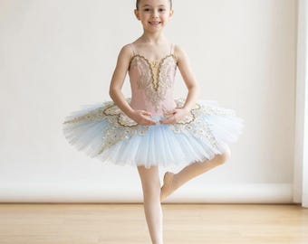 First Recital Ballet Tutu Dress for Girls, Custom Initial Dance Costume, Named Toddler Stage Outfit, Birthday Photo Shoot Tutu for Kids