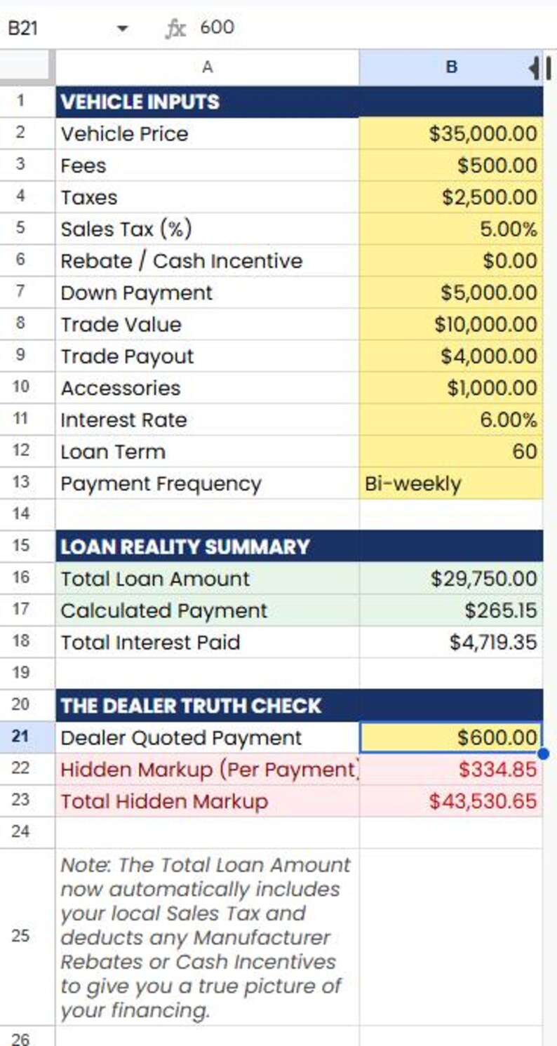Paytruth Auto: Car Loan Calculator - Reveal Hidden Dealer Markups & Pay ...