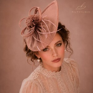 Pink Lace Fascinator - Etsy display picture 3