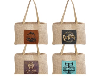 Personalized Tote Bags with Pocket for Women, Teachers, Nurses | Reusable bags for shopping