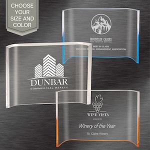 Personalized Acrylic Freestanding Award - Custom Engraved Trophy for Recognition, Achievements, and Celebrations