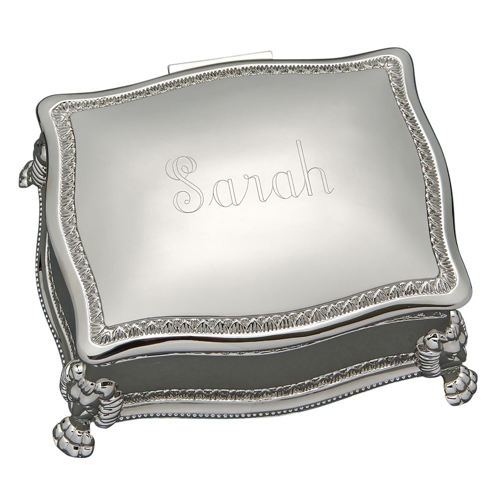 Personalized Jewelry Box Figaro Design Monogrammed Jewellery Etsy
