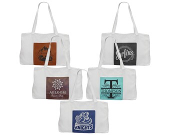 Personalized Shopping Bags with Pocket for Women, Teachers, Nurses | Reusable totes for shopping