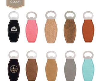 Personalized Magnetic Bottle Opener, Faux Leather Custom Bottle Openers, Unique Beer Bottle Opener