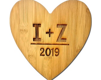 Personalized Heart Shaped Cutting Board