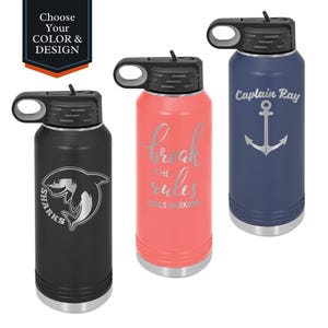 Personalized Water Bottle, Custom Water Bottle, Engraved Water Bottle With Logo, Personalized Insulated Water Bottles