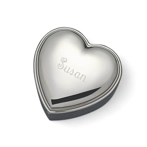 Personalized Heart Keepsake Box, Small Jewelry Boxes for Women and Girls, Trinket Boxes, Christening Gifts, Rosary Box, Quinceanera Gifts