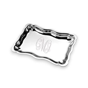 Personalized Pewter Jewelry Tray, Vanity Jewelry Tray, MonogramJewelry Tray, Mother&#39;s Day Gift, Gift for Bride, Custom Jewelry Dish, 6&quot;