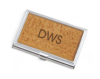 Personalized Business Card Holder Case, Business Card Case for Men or Women, Metal Card Holder for Purse or Pocket