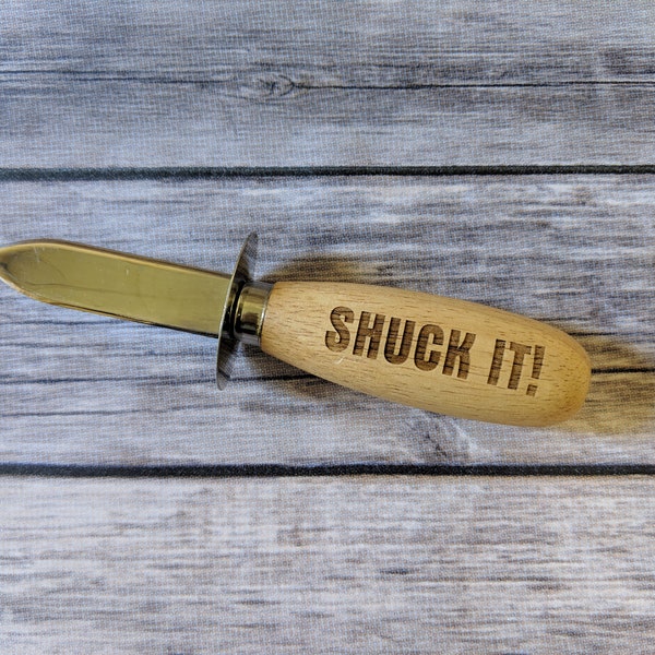 Personalized Wooden Handled Oyster Knife