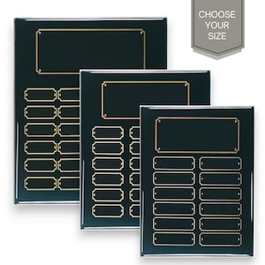 Black Piano Finish Perpetual Plaque, Corporate Award, Wooden Perpetual Plaques, Employee of the Year Award 12 - 18 or 24 or plates