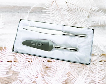 Personalized Birthday Westwood Cake Server and Knife Set, Girl - Wedding Cake Knife - Engraved 1st Birthday Gift Keepsake - Cake Serving Set