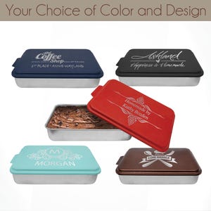 Personalized Cake Pan With Lid, 9x13 Baking Pan, Covered Cake Pan, Cute Baking Dish, Metal Baking Pan, Rectangle Cake Pan Bakeware, Aluminum