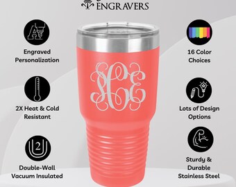 Custom Engraved 30 Oz Stainless Steel Tumbler With Lid, Ice Coffee Cups, Stainless Steel Tumblers, Insulated Water Cups for Men and Women
