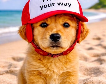 Custom Dog Name Foam Trucker Hat | Sun Protection, Personalized Pet Cap