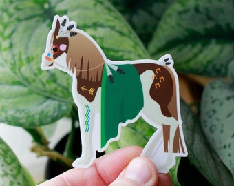 Pinto Carousel Horse Die Cut Vinyl Sticker by Candice of Piq Design