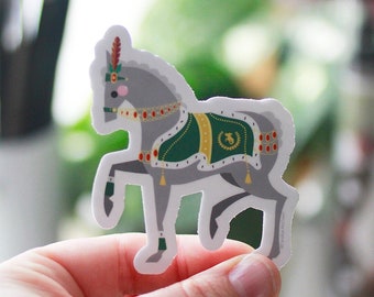 Royal Horse Die Cut Vinyl Sticker by Candice of Piq Design