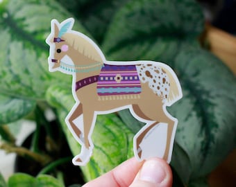 Appaloosa Carousel Western Horse Sticker Die Cut Vinyl by Candice of Piq Design
