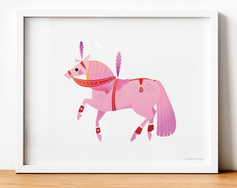 Circus Pony Carousel Print by Candice of Piq Design