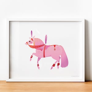 Circus Pony Carousel Print by Candice of Piq Design