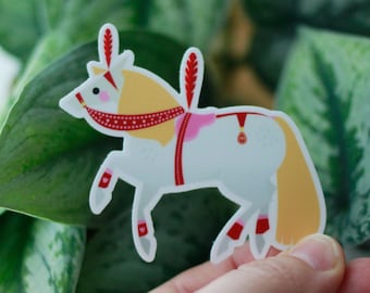 Circus Pony Vinyl Sticker: Carousel Horse Die Cut