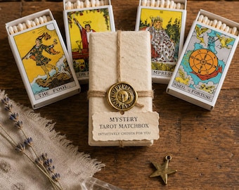 Mystery Tarot Card Matchbox, Surprise Tarot-Inspired Matchbox, Witchy Gift for Candle Lovers, Unique Spiritual Home Décor