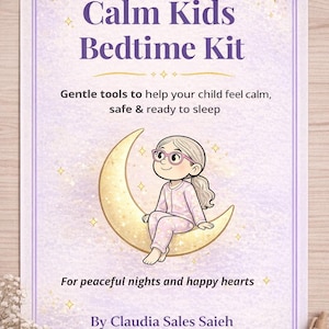 Kit para dormir infantil para acalmar as crianças (imprimível), tabela de rotina para dormir, kit para acalmar, ajuda para o sono infantil, alívio da ansiedade em crianças.